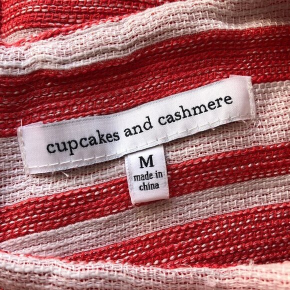 Cupcakes and Cashmere Womens Orange Striped Shift Dress Medium - Picture 6 of 8